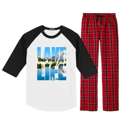 Jenny Lake Lakes Lake Life Kayaking Camping Kayak Basin Funny Gift Raglan Sleeve Pajama Set