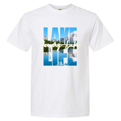 Jenny Lake Lakes Lake Life Kayaking Camping Kayak Basin Funny Gift Garment-Dyed Heavyweight T-Shirt