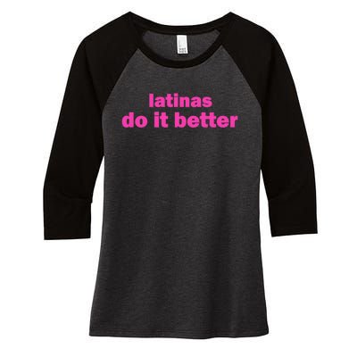 Juliette Latinas Lo It Better Women's Tri-Blend 3/4-Sleeve Raglan Shirt