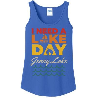 Jenny Lake Lake Life I Need A Lake Day Camping Vintage Camp Gift Ladies Essential Tank