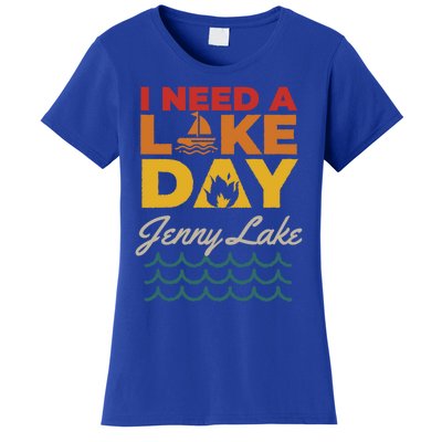 Jenny Lake Lake Life I Need A Lake Day Camping Vintage Camp Gift Women's T-Shirt