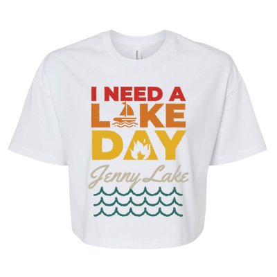 Jenny Lake Lake Life I Need A Lake Day Camping Vintage Camp Gift Bella+Canvas Jersey Crop Tee