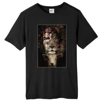 Jesus Lion Lamb Christian Lover Tall Fusion ChromaSoft Performance T-Shirt