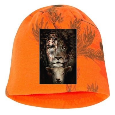 Jesus Lion Lamb Christian Lover Kati - Camo Knit Beanie