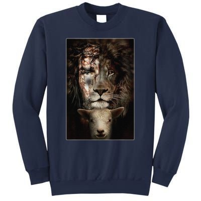 Jesus Lion Lamb Christian Lover Sweatshirt