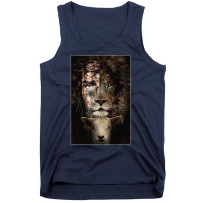 Jesus Lion Lamb Christian Lover Tank Top