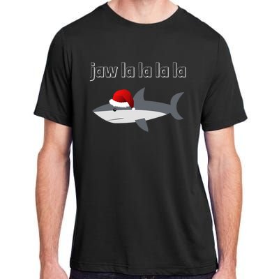 Jaw La La La La Christmas Shark Wearing Santa Hat Image Cool Gift Adult ChromaSoft Performance T-Shirt