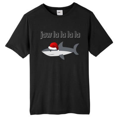 Jaw La La La La Christmas Shark Wearing Santa Hat Image Cool Gift Tall Fusion ChromaSoft Performance T-Shirt