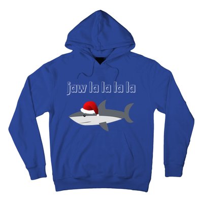 Jaw La La La La Christmas Shark Wearing Santa Hat Image Cool Gift Hoodie