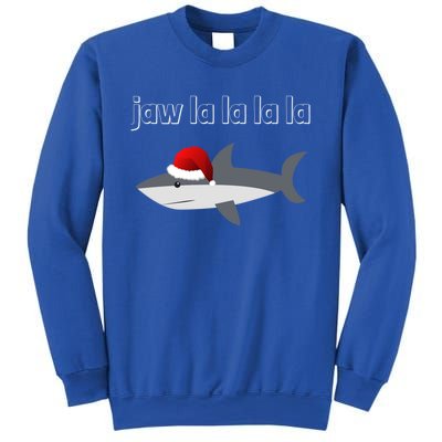 Jaw La La La La Christmas Shark Wearing Santa Hat Image Cool Gift Sweatshirt