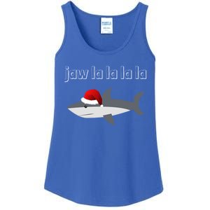 Jaw La La La La Christmas Shark Wearing Santa Hat Image Cool Gift Ladies Essential Tank