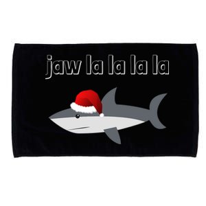 Jaw La La La La Christmas Shark Wearing Santa Hat Image Gift Microfiber Hand Towel