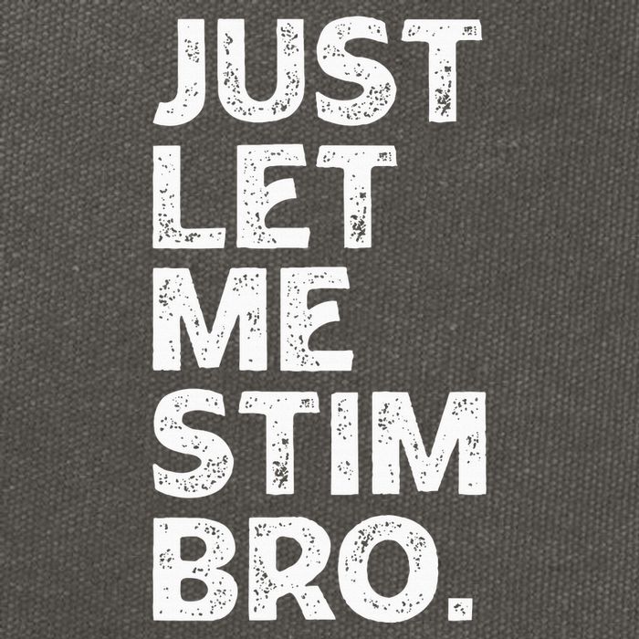 Just Let Me Stim Bro Funny Autism Awareness Month Cotton Canvas Backpack