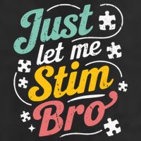 Just Let Me Stim Bro Kids Boys Men  Funny Autism Awareness   Trucker Hat