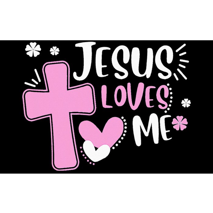 Jesus Loves Me Christian Cross Easter Day Family Outfit Bumper Sticker