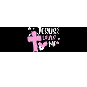 Jesus Loves Me Christian Cross Easter Day Family Outfit Bumper Sticker