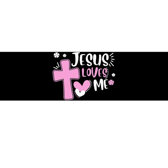 Jesus Loves Me Christian Cross Easter Day Family Outfit Bumper Sticker