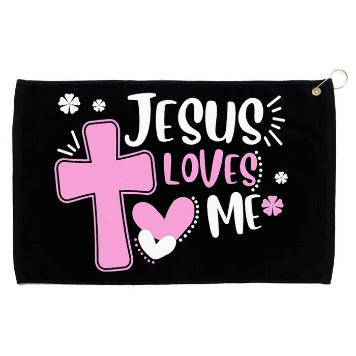 Jesus Loves Me Christian Cross Easter Day Family Outfit Grommeted Golf Towel