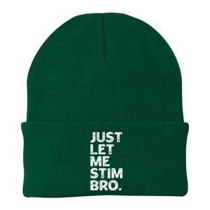 Just Let Me Stim Bro Funny Autism Awareness Month Knit Cap Winter Beanie