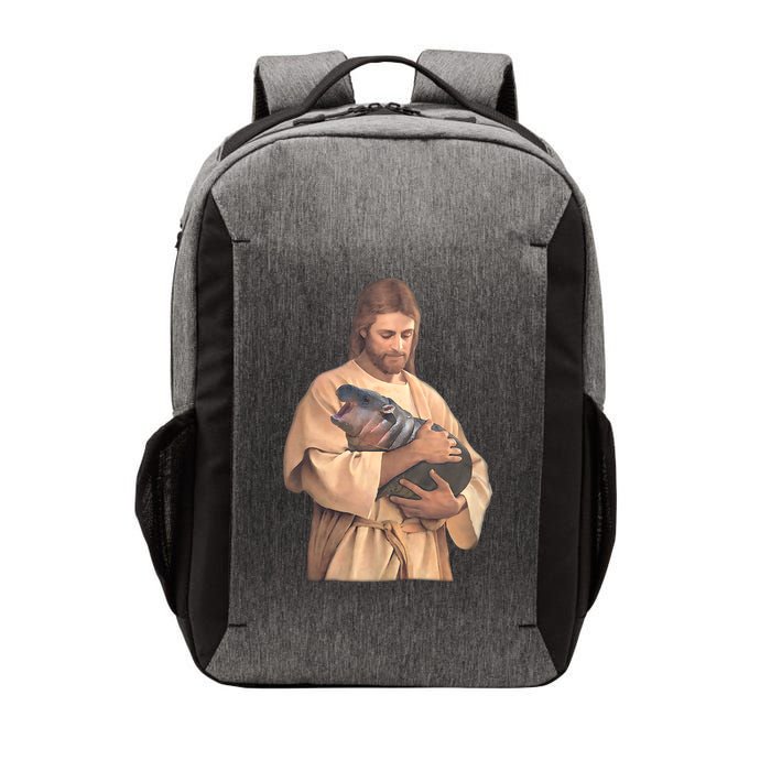 Jesus Loves Moo Deng Bouncy Pig Cute Baby Hippo Meme Vector Backpack
