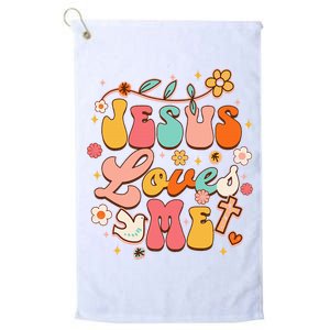 Jesus Loves Me Groovy Christian God Lover Religious Baby Platinum Collection Golf Towel