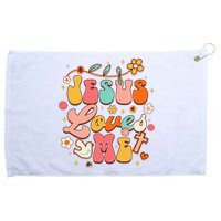 Jesus Loves Me Groovy Christian God Lover Religious Baby Grommeted Golf Towel