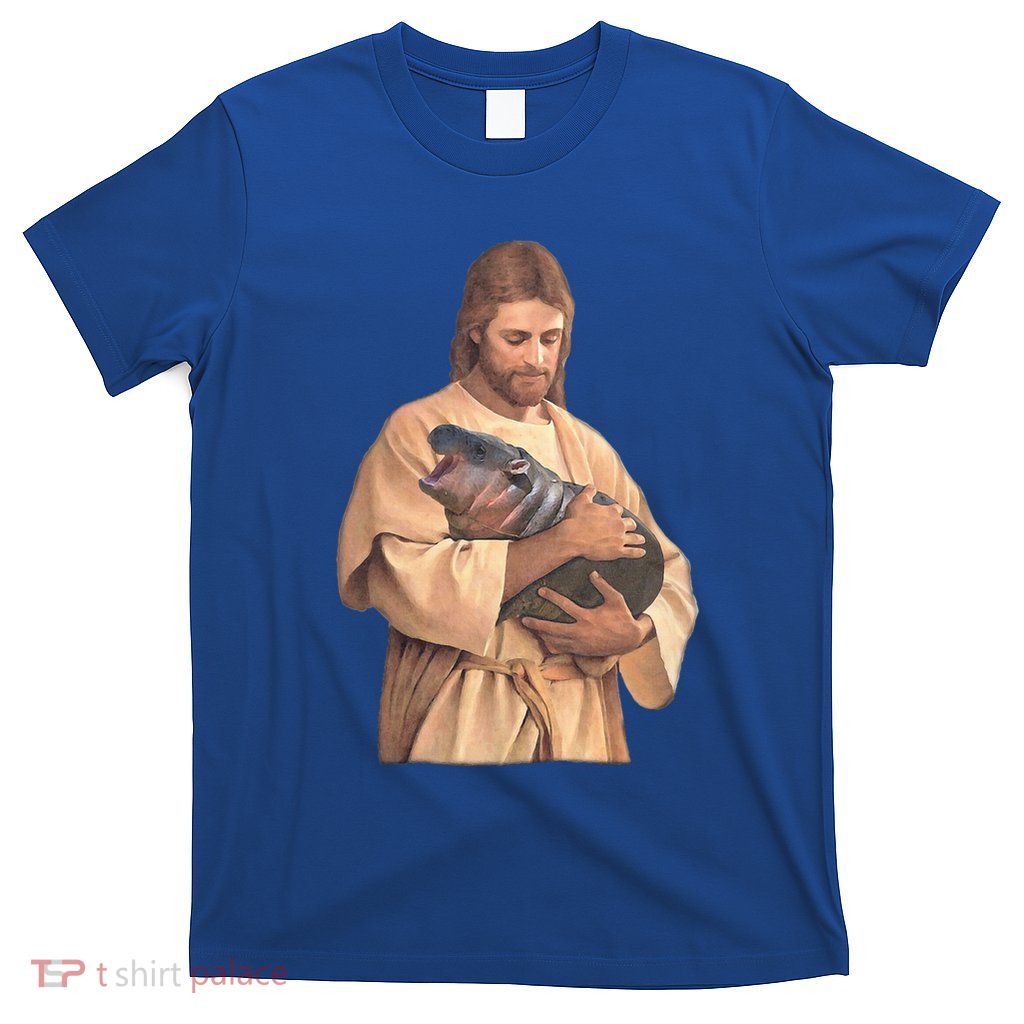 Jesus Loves Moo Deng Bouncy Pig T-Shirt