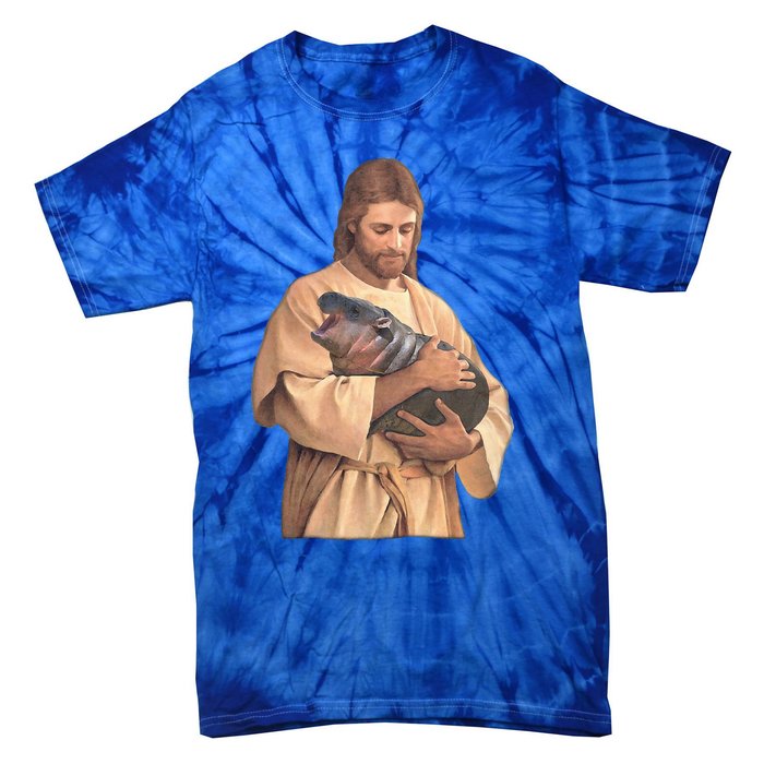 Jesus Loves Moo Deng Bouncy Pig Tie-Dye T-Shirt