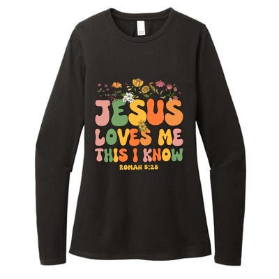 Jesus Love Me This I Know Groovy Wo Christian Womens CVC Long Sleeve Shirt