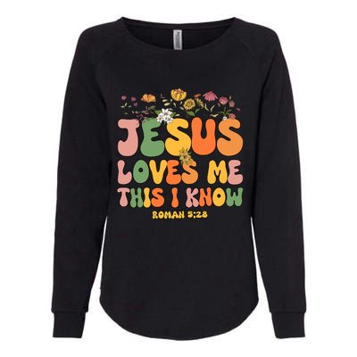 Jesus Love Me This I Know Groovy Wo Christian Womens California Wash Sweatshirt