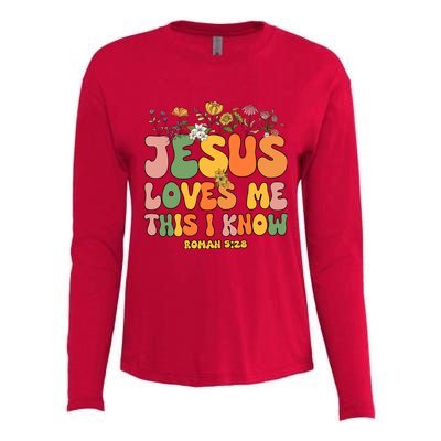 Jesus Love Me This I Know Groovy Wo Christian Womens Cotton Relaxed Long Sleeve T-Shirt