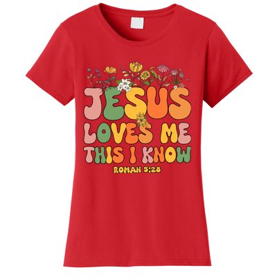 Jesus Love Me This I Know Groovy Wo Christian Women's T-Shirt