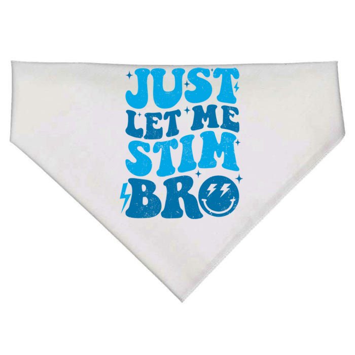 Just Let Me Stim Bro Autistic Funny Autism Awareness USA-Made Doggie Bandana