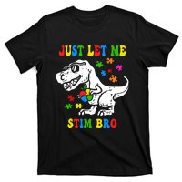 Just Let Me Stim Bro Dinasour Autism Awareness T-Shirt