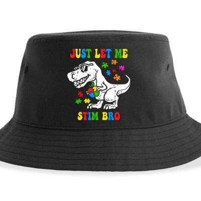 Just Let Me Stim Bro Dinasour Autism Awareness Sustainable Bucket Hat