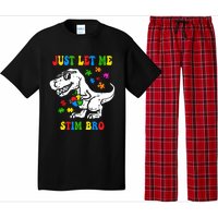 Just Let Me Stim Bro Dinasour Autism Awareness Pajama Set