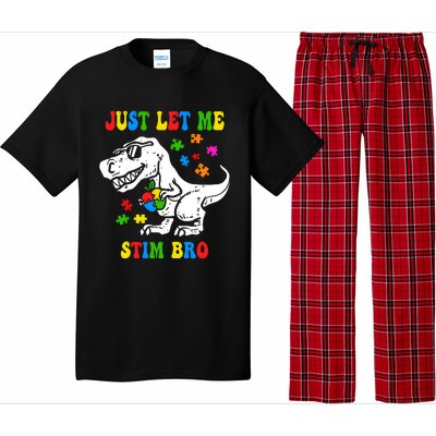 Just Let Me Stim Bro Dinasour Autism Awareness Pajama Set