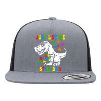 Just Let Me Stim Bro Dinasour Autism Awareness Flat Bill Trucker Hat