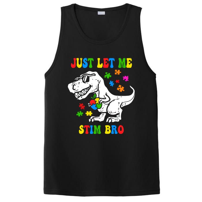 Just Let Me Stim Bro Dinasour Autism Awareness PosiCharge Competitor Tank