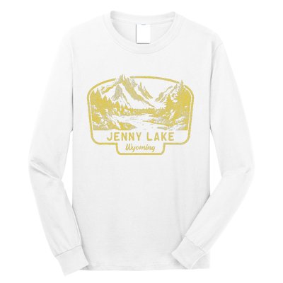 Jenny Lake Mountains Wyoming Hiking Outdoors Vintage Long Sleeve Shirt