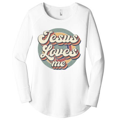 Jesus Loves Me Vintage God Christian Believers Lover Women's Perfect Tri Tunic Long Sleeve Shirt