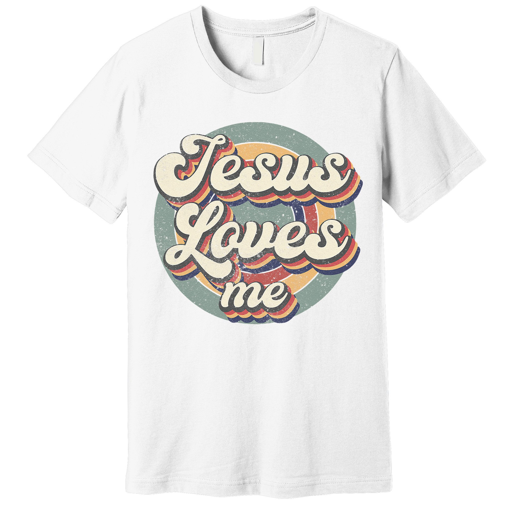 Jesus Loves Me Vintage God Christian Believers Lover Premium T-Shirt