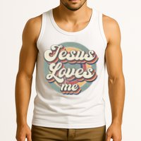 Jesus Loves Me Vintage God Christian Believers Lover Tank Top