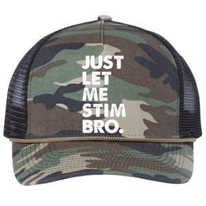 Just Let Me Stim Bro Autism Awareness Retro Rope Trucker Hat Cap