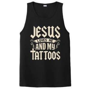 Jesus Loves Me And My Tattoos Inked Tattoo & Design PosiCharge Competitor Tank