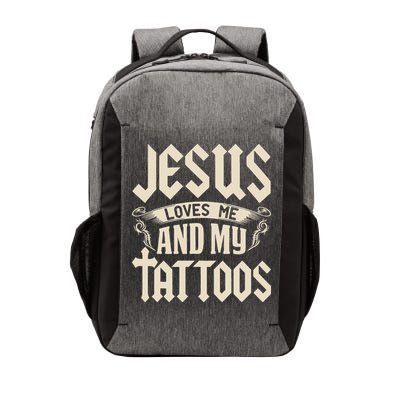 Jesus Loves Me And My Tattoos Inked Tattoo & Design Vector Backpack