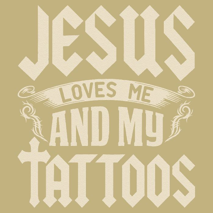 Jesus Loves Me And My Tattoos Inked Tattoo & Design T-Shirt