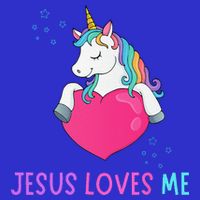 Jesus Loves Me Christian Bible Girls Rainbow Unicorn Womens Tank Top