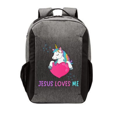 Jesus Loves Me Christian Bible Girls Rainbow Unicorn Vector Backpack