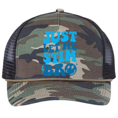 Just Let Me Stim Bro Retro Rope Trucker Hat Cap